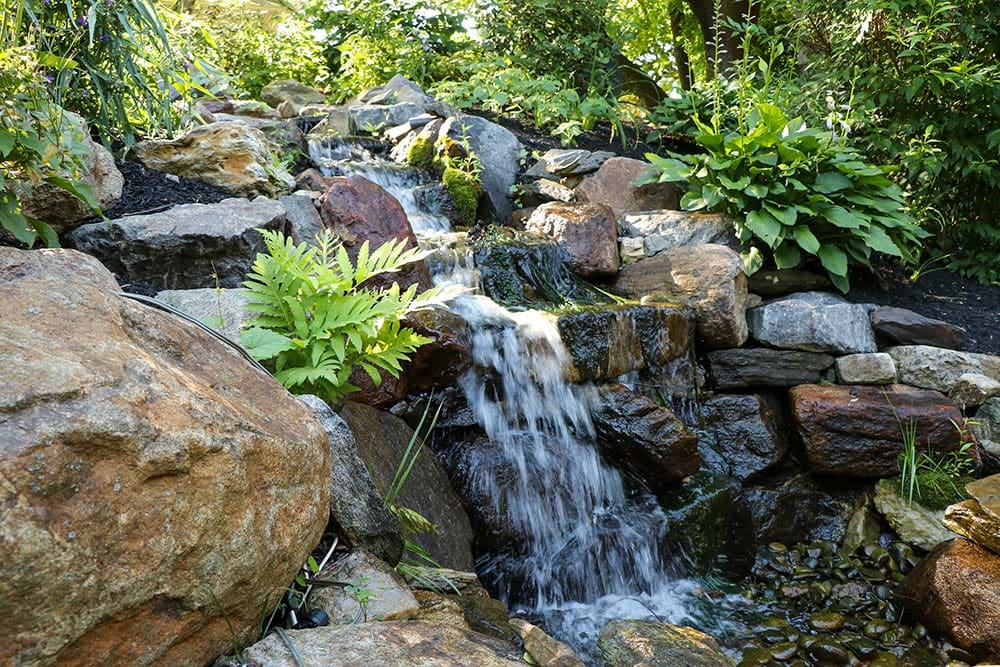 Multi-Tier Waterfall Retreat