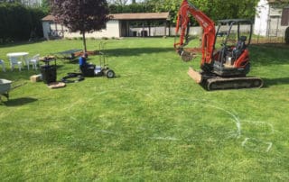 Custom pond build in process, step 1